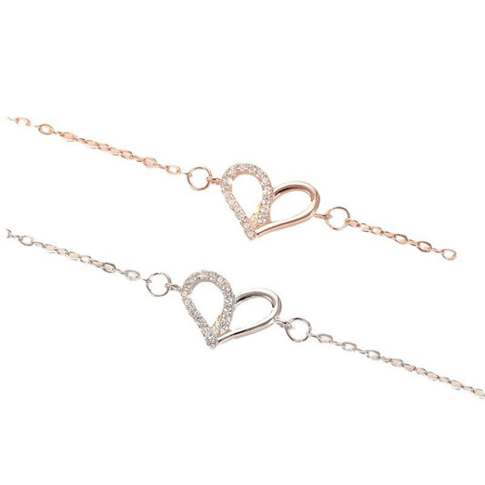 Sterling Silver Simple Love Bracelet For Women
