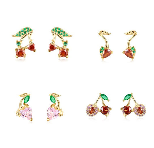 Love Elements Fruit Earrings Contrast Color Love Elements Summer Feeling Strong