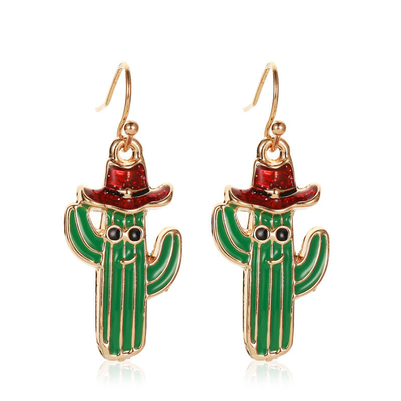 Christmas Snowflake Ribbon Deer Bell Earrings