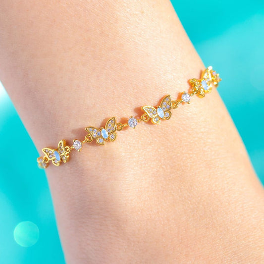 Real Gold Plating Adjustable Pull Bracelet For Women