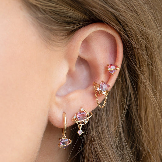 Summer Cute Heart Earring Set Exquisite Sweet Style