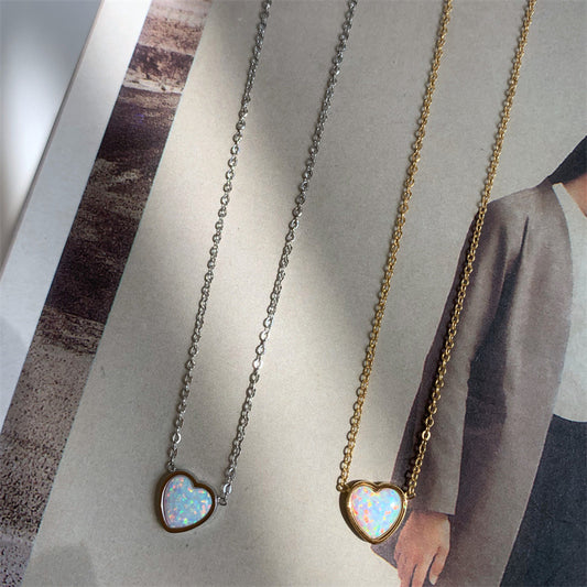 Bath Removal-free Titanium Steel Necklace Love Australian Clavicle Chain